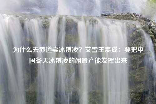 为什么去赤道卖冰淇凌？艾雪王嘉成：要把中国冬天冰淇凌的闲置产能发挥出来